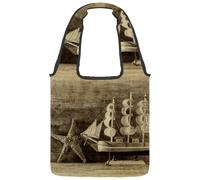 lcndlsoe Borsa tote in tela, stile vintage, con mappa dell'atlante del mondo pirata e avventure, borsa a tracolla da donna per lavoro, shopping, palestra, Multicolore 7, 14.1x14.9in/36x38cm