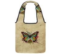 lcndlsoe Borsa tote in tela, vintage Let's Go for a Ride bicicletta floreale borsa a tracolla da donna per lavoro shopping palestra, Multicolore 4., 14.1x14.9in/36x38cm