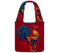 lcndlsoe Borsa tote in tela, vintage Let's Go for a Ride bicicletta floreale borsa a tracolla da donna per lavoro shopping palestra, Multicolore 15., 14.1x14.9in/36x38cm