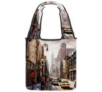 lcndlsoe Borsa tote in tela, vintage tulipano e note musicali, borsa a tracolla da donna per lavoro, shopping, palestra, Multicolore 8., 14.1x14.9in/36x38cm
