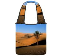 lcndlsoe Divi Tree Blue Sea Borsa a tracolla da donna in tela, per lavoro, shopping, palestra, Multicolore 3, 14.1x14.9in/36x38cm