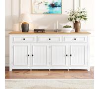 Lcoho Modern and Simple Credenza moderna per armadio e credenza a buffet (bianco, 160 L x 35 L x 76 H (cm)