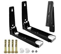 LCOUACEO 2 Pezzi Staffa di Montaggio a Parete per Forno a Microonde,Supporti per Forno a Microonde Telescopici,Staffa Forno Microonde Pieghevole Regolabile,Adatto per Microonde e Forno