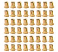 LCOUACEO Dadi per Rivetti Filettati in Acciaio Carbonio Zincato 200 Pezzi, M5 Dadi Filettati con Testa Piatta, Assortimento Dadi Inserti Filettati per Metallo e Plastica (10mm x 13mm)