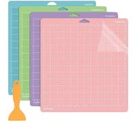 LCOUACEO Tappetino da Taglio per Cricut Maker 3/Explore 3/Air/Air 2, Tappetini da Taglio Autoadesivi 4 Pezzi Varietà Grip Cutting Mat, Antiscivolo Durevole Tappetino Accessori di Ricambio per Cricut