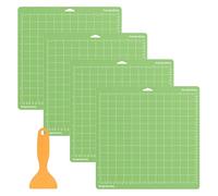 LCOUACEO Tappetino da Taglio per Cricut Maker 3/Explore 3/Air/Air 2, Tappetini da Taglio Autoadesivi 4 Pezzi Standard-Grip Cutting Mat, Antiscivolo Durevole Tappetino Accessori di Ricambio per Cricut