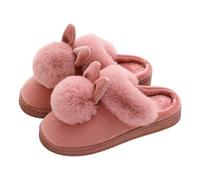 LCpddajlspig Ciabatte Donna Spugna,Ciabatte Donna Uomo Invernali Pelose in Memory Foam Pantofole Calde Comode Slippers Morbide Ciabatta Chiuse Antiscivolo Tinta Unita per Casa Rosso Cocomero 39
