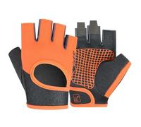 LCpddajlspig Guanti Motocross,Guanti Bici senza Dita per Uomo e Donna con Touchscreen Antiurto Traspirante in Gel Antiscivolo per Bicicletta Motocross Arrampicata Montagna Corsa Sport Arancione L