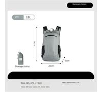 LCQSYE Borse per scarponi da sci Zaino pieghevole in silicone da 18 litri, borsa da trekking leggera Borsa porta scarponi sci(Gray)