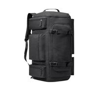LCQSYE Zaino da sci di grande capacità con sacco a compressione sottovuoto, unisex per escursionismo, versatilità, comfort e leggerezza(Black)