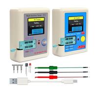LCR-TC1 Display LCD TFT Da 1,8 "Multi-metro Transistor Tester Diodo Triodo Condensatore Resistenza MOSFET NPN PNP Triac MOS Accurato Analisi Rilevamento Completa(LCR-T1 AND LCR-T7)