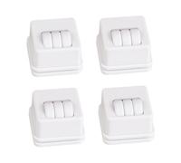 LCSVCCXA 4x Ruote Girevoli per Mobili Ruote Girevoli Universali Flessibili Robuste Ruote Girevoli per Letti Pouf Carrello, Bianco