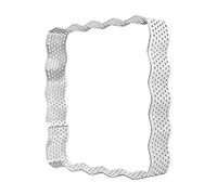 LCSVCCXA Anello per Torta Microforato Stampo per Cheesecake Utensile Da Pasticceria Tagliapasta con Bordo Ondulato in Acciaio Inossidabile Adatto per Creare D, 10,5 cm x 2 cm