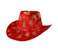 LCSVCCXA Cappello da Cowboy Western Natalizio, Cappello da Festa Leggero per Cosplay, Abbigliamento, Papillon d'oro