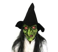 LCSVCCXA Maschera Da Strega Travestimento Da Vecchia Copricapo in Lattice Maschera per Adulti Realistica E Leggera Adatta per Case Infestate E Feste in Masche, Style a