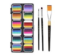 LCSVCCXA Set di per Il Trucco, Pittura per Il Corpo Idrosolubile, Pittura Professionale per Il Viso al, Colori Vivaci, Stile B
