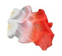 LCSVCCXA Ventaglio per Spettacoli Teatrali, Lunghezza 1,8 M, per Costumi di Danza del Ventre, dal Bianco al Rosso