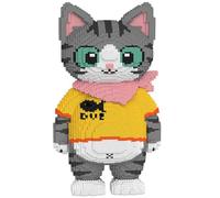LCTM Gatto Animale Micro Mattoni Mini Kit di Costruzione Giocattolo 3D Blocchetti Assemblaggio Regalo Natale per Bambini e Adulti B