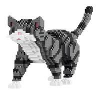LCTM Gatto Animale Micro Mattoni Mini Kit di Costruzione Giocattolo 3D Blocchetti Assemblaggio Regalo Natale per Bambini e Adulti D