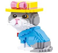 LCTM Gatto Animale Micro Mattoni Mini Kit di Costruzione Giocattolo 3D Blocchetti Assemblaggio Regalo Natale per Bambini e Adulti B