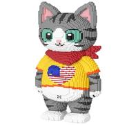 LCTM Gatto Animale Micro Mattoni Mini Kit di Costruzione Giocattolo 3D Blocchetti Assemblaggio Regalo Natale per Bambini e Adulti D