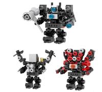 LCTM Skibidi Toilet Costruzione Titan Building Block Toy TV Man Scienziato Cameraman Speakerman Figure Giocattoli Modello Gioco Bambini Adulti Fan Action Ragazzi Ragazze Upgraded Fun Idea Regalo C