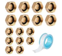 LCUHAVA 14 Pezzi Tubo Dell'Acqua con Tappo Cieco, 1/2 3/4 Tappo Per Tappo in Ottone, Tappi Per Tubi Idraulici, Adatti Per Tappi di Riscaldatori di Tubi D'acqua, Estremità di Tubi Chiusi o Raccordi