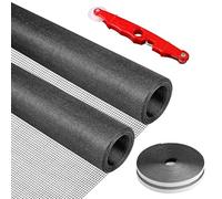 LCUHAVA Zanzariera Finestra, 2 PCS Zanzariere per Finestre 120 X 300 CM, Rete Zanzariera per Finestre, Zanzariera Fissa con Nastro Adesivo, Adatta a Qualsiasi Forma Della Finestra