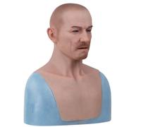 LCUPPON Maschere in Silicone Realistic Man Face Anche per Crossdresser Cosplay (Marrone)