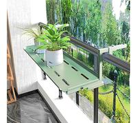 LCUVIMPEX Balcone pieghevole appeso al tavolo, Tavolo sospeso for ringhiera da balcone esterno regolabile in larghezza(Green,90x25x20cm)