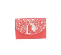 LCUVIMPEX Carte di invito nuziale, Inviti di nozze con buste vuote multicolore confezione da 10-50 pezzi(Red,20PCS)