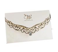 LCUVIMPEX Carte di invito nuziale, Inviti di nozze con decorazione a diamante multicolore, confezione da 50(Burgundy)