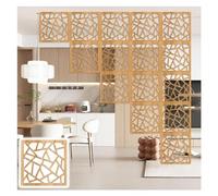 LCUVIMPEX Divisorio da Appendere, Wood Plastic Hanging Room Divider Panels 11.4x11.4 Inches Golden 1-100 Pieces(Golden B,21Pcs)