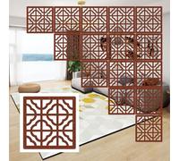 LCUVIMPEX Divisorio da Appendere, Wood Plastic Hanging Room Divider Panels Hollow Multicolor Pack of Multiple Sizes(Red,29Pcs)