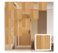 LCUVIMPEX Divisorio da Appendere, Wood-Plastic Hanging Room Divider Panels Natural 11.4x11.4 Inches Pack of 1 To 100(Natural B,6Pcs)
