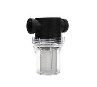 LCUVIMPEX Filtro per Tubi di Acciaio Inossidabile, Kit prefiltro for Pompa dell'Acqua in Rete in Linea for laghetto da Giardino, Nero Trasparente, 1/2 3/4 1 Pollice(1 inch)