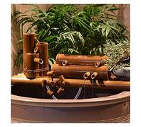 LCUVIMPEX Fontana d'Acqua per Giardino Zen, Fontana in bambù da Esterno con Pompa for laghetto Giardino, Decorazione for Acquario, Multicolore, 40-80 cm(B,50cm)
