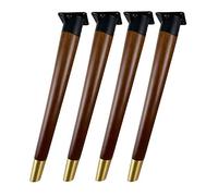 LCUVIMPEX Gambe di mobili metallici, Gambe for mobili coniche oblique in legno massello multicolore 42-73 cm confezione da 4(Walnut,60cm/24inch)