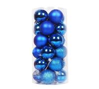 LCUVIMPEX Gingilli appesi, Confezione da 24 Palline Decorative sospese Multicolore 30-60 mm(Deep Blue,3cm)