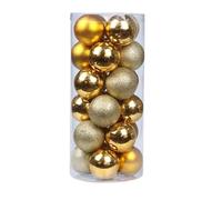 LCUVIMPEX Gingilli appesi, Confezione da 24 Palline Decorative sospese Multicolore 30-60 mm(Gold,3cm)