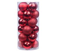 LCUVIMPEX Gingilli appesi, Confezione da 24 Palline Decorative sospese Multicolore 30-60 mm(Red,4cm)