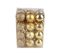 LCUVIMPEX Gingilli appesi, Confezione da 24 Palline Multicolori Appendere, 30 mm(Gold)