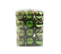LCUVIMPEX Gingilli appesi, Confezione da 24 Palline Multicolori Appendere, 30 mm(Green)