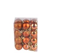 LCUVIMPEX Gingilli appesi, Confezione da 24 Palline Multicolori Appendere, 30 mm(Orange)