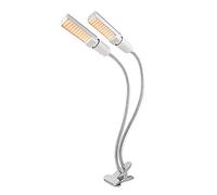 LCUVIMPEX Il LED Si Illumina, Lampada LED for Coltivazione a Spettro Completo da 60 W for Interni, 120 LED, 2 Teste, Collo D'Oca a 360 Gradi, Tutte Le Fasi