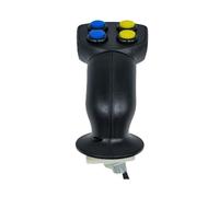 LCUVIMPEX Leva di comando industriale, Impugnatura joystick industriale multiasse Hall A60 con 4 pulsanti Protezione IP66(A60f4 Flange Mount)