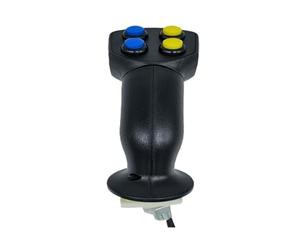 LCUVIMPEX Leva di comando industriale, Impugnatura joystick industriale multiasse Hall A60 con 4 pulsanti Protezione IP66(A60f4 Flange Mount)