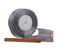 LCUVIMPEX Nastro da Regalo, Nastro in Organza Multicolore, larghezze Multiple, Confezione da 2(Silver,25mm Organza Ribbon)