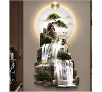 LCUVIMPEX Oggetti Decorativi per muri appesi, Scultura da Parete 3D con Luce LED, Paesaggio Cinese(Multi-Colored-c,60x120cm)