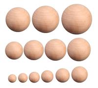 LCUVIMPEX Perline rotonde in legno, Sfere di legno non finite for lavori manuali e decorazioni for la casa, in faggio, dimensioni multiple, confezione da 20 10 1(0.7in/1.8cm 10pcs)